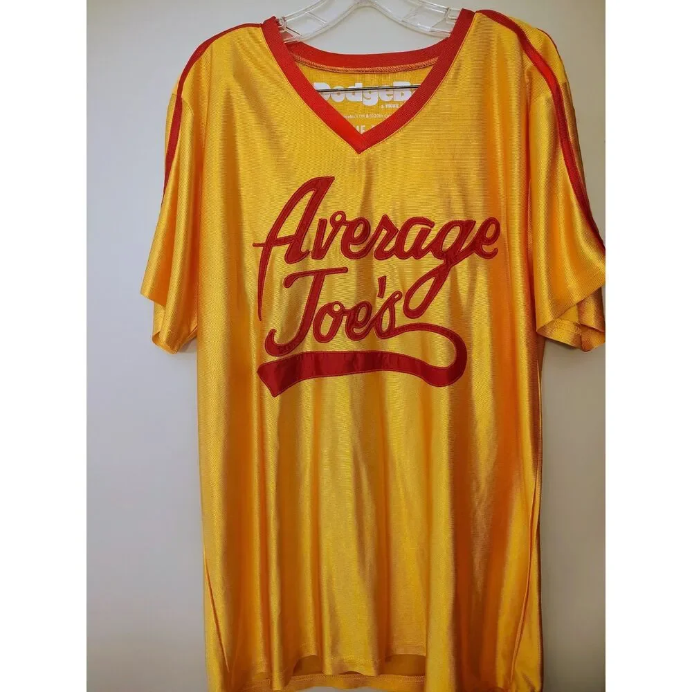 Dodgeball Average Joe’s Jersey & Shorts Set Yellow Red Large L Unisex